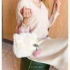 Nebesa 2025 Fall/Winter Plush Cherry Handbag – Trendy & Versatile Chain Shoulder Bag