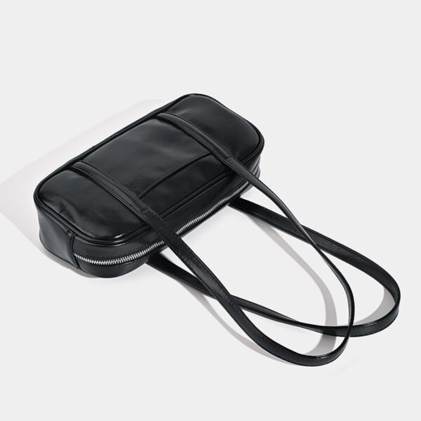 Vintage Oil Waxed Leather Silver Tote