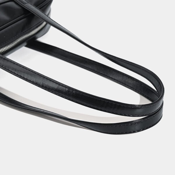 Vintage Oil Waxed Leather Silver Tote