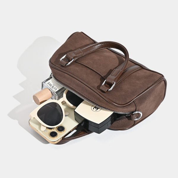 DSC_8955 Korean Frosted Suede Boston Bag