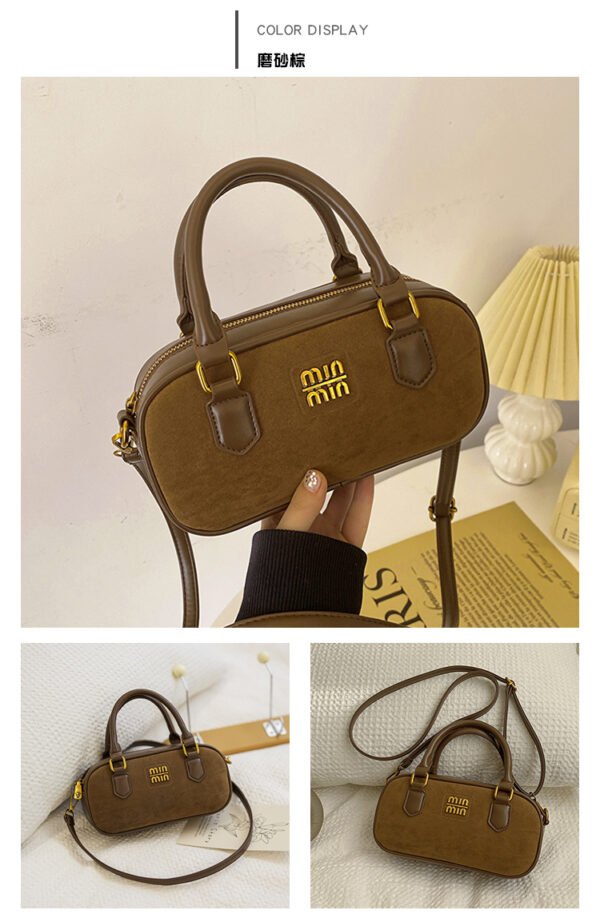 05_06 Retro Boston Portable Pillow Bag Women 2025 Autumn And Winter New All-Match Shoulder Messenger Bag