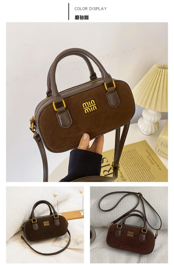 05_07 Retro Boston Portable Pillow Bag Women 2025 Autumn And Winter New All-Match Shoulder Messenger Bag