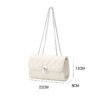 Embroidered Diamond Chain Small Square Bag