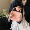 Korean Ins Fashion Hand-Held Saddle Bag Summer Simple Versatile Shoulder Bag High-End Messenger Bag