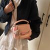 Korean Ins Fashion Hand-Held Saddle Bag Summer Simple Versatile Shoulder Bag High-End Messenger Bag