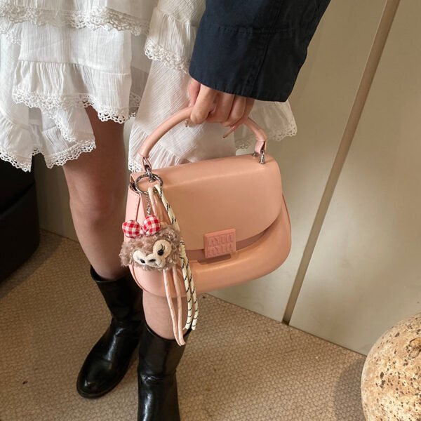 Korean Ins Fashion Hand-Held Saddle Bag Summer Simple Versatile Shoulder Bag High-End Messenger Bag