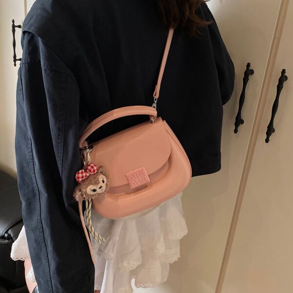 Korean Ins Fashion Hand-Held Saddle Bag Summer Simple Versatile Shoulder Bag High-End Messenger Bag