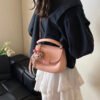 Korean Ins Fashion Hand-Held Saddle Bag Summer Simple Versatile Shoulder Bag High-End Messenger Bag
