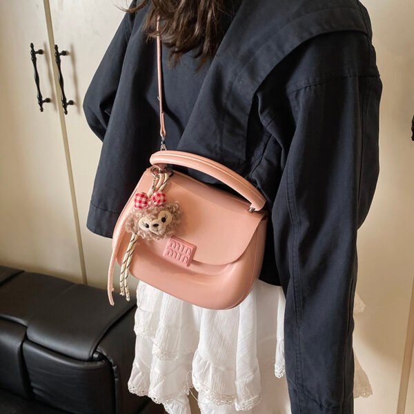 Korean Ins Fashion Hand-Held Saddle Bag Summer Simple Versatile Shoulder Bag High-End Messenger Bag