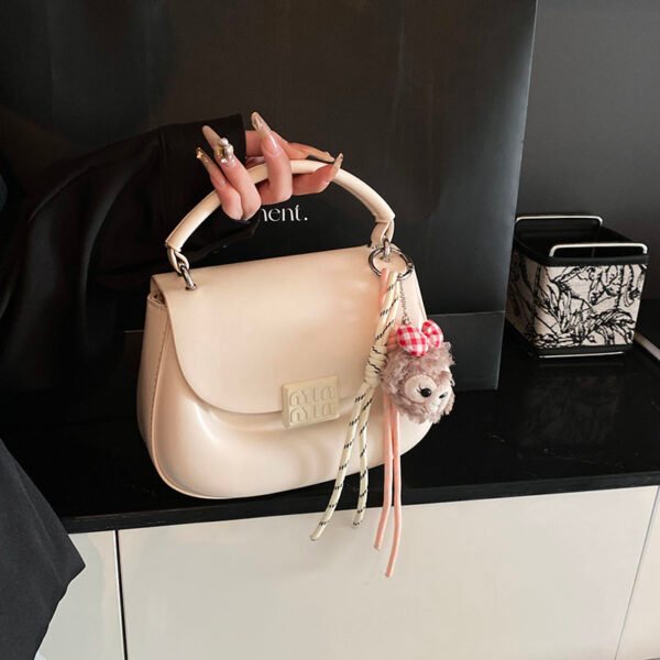 Korean Ins Fashion Hand-Held Saddle Bag Summer Simple Versatile Shoulder Bag High-End Messenger Bag