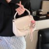 Korean Ins Fashion Hand-Held Saddle Bag Summer Simple Versatile Shoulder Bag High-End Messenger Bag