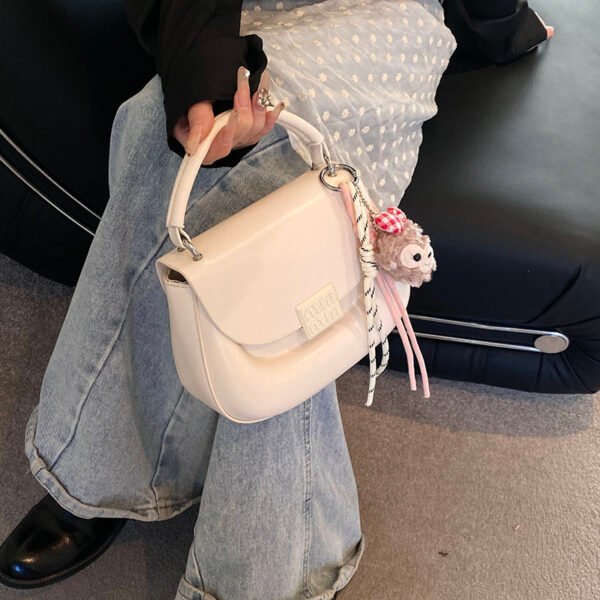 Korean Ins Fashion Hand-Held Saddle Bag Summer Simple Versatile Shoulder Bag High-End Messenger Bag