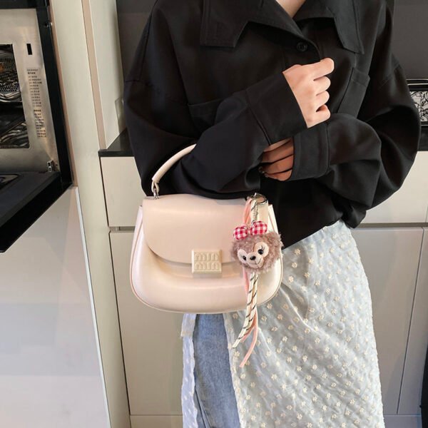 Korean Ins Fashion Hand-Held Saddle Bag Summer Simple Versatile Shoulder Bag High-End Messenger Bag