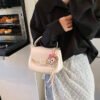 Korean Ins Fashion Hand-Held Saddle Bag Summer Simple Versatile Shoulder Bag High-End Messenger Bag
