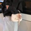 Korean Ins Fashion Hand-Held Saddle Bag Summer Simple Versatile Shoulder Bag High-End Messenger Bag