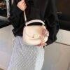 Korean Ins Fashion Hand-Held Saddle Bag Summer Simple Versatile Shoulder Bag High-End Messenger Bag
