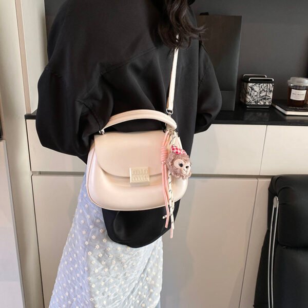 Korean Ins Fashion Hand-Held Saddle Bag Summer Simple Versatile Shoulder Bag High-End Messenger Bag