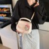 Korean Ins Fashion Hand-Held Saddle Bag Summer Simple Versatile Shoulder Bag High-End Messenger Bag