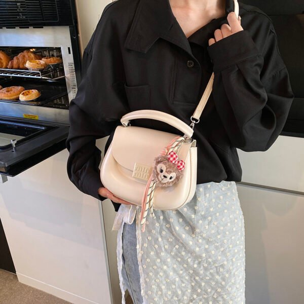 Korean Ins Fashion Hand-Held Saddle Bag Summer Simple Versatile Shoulder Bag High-End Messenger Bag