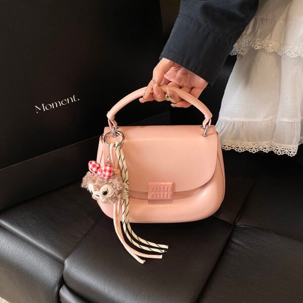 Korean Ins Fashion Hand-Held Saddle Bag Summer Simple Versatile Shoulder Bag High-End Messenger Bag