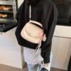Korean Ins Fashion Hand-Held Saddle Bag Summer Simple Versatile Shoulder Bag High-End Messenger Bag