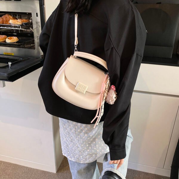 Korean Ins Fashion Hand-Held Saddle Bag Summer Simple Versatile Shoulder Bag High-End Messenger Bag