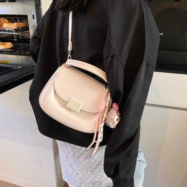 Korean Ins Fashion Hand-Held Saddle Bag Summer Simple Versatile Shoulder Bag High-End Messenger Bag