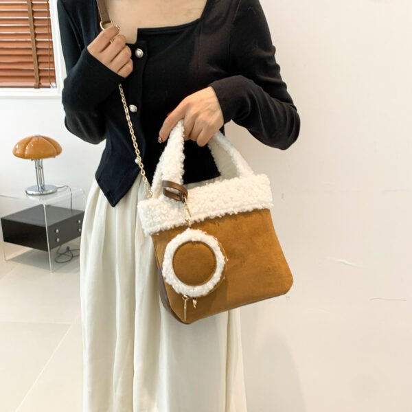 Fashionable Versatile Furry Handbags For Women Autumn Winter Chain Cute Shoulder Messenger Bag