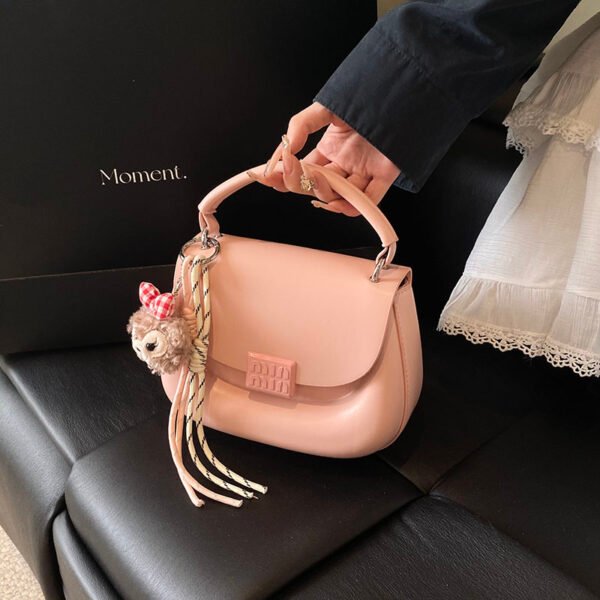Korean Ins Fashion Hand-Held Saddle Bag Summer Simple Versatile Shoulder Bag High-End Messenger Bag