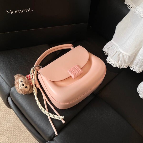 Korean Ins Fashion Hand-Held Saddle Bag Summer Simple Versatile Shoulder Bag High-End Messenger Bag