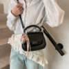 Korean Ins Fashion Hand-Held Saddle Bag Summer Simple Versatile Shoulder Bag High-End Messenger Bag