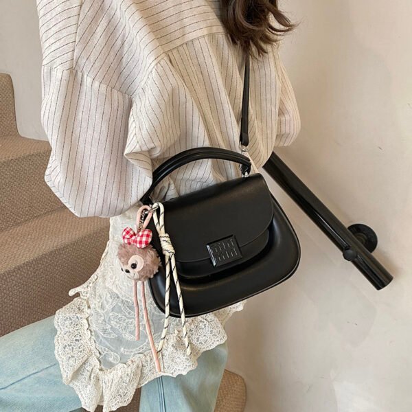 Korean Ins Fashion Hand-Held Saddle Bag Summer Simple Versatile Shoulder Bag High-End Messenger Bag