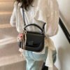 Korean Ins Fashion Hand-Held Saddle Bag Summer Simple Versatile Shoulder Bag High-End Messenger Bag