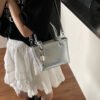 1 (14) Popular Fashion Simple Versatile Ladies Bag Commuting Large Capacity Crossbody Handbag Shoulder Bag Bucket Bag