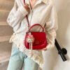 Korean Ins Fashion Hand-Held Saddle Bag Summer Simple Versatile Shoulder Bag High-End Messenger Bag