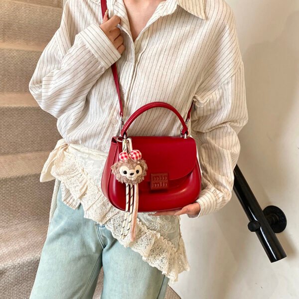 Korean Ins Fashion Hand-Held Saddle Bag Summer Simple Versatile Shoulder Bag High-End Messenger Bag