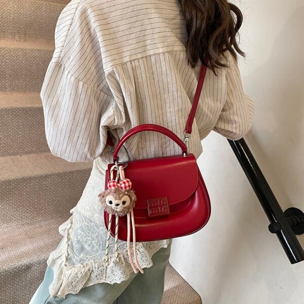 Korean Ins Fashion Hand-Held Saddle Bag Summer Simple Versatile Shoulder Bag High-End Messenger Bag