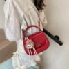 Korean Ins Fashion Hand-Held Saddle Bag Summer Simple Versatile Shoulder Bag High-End Messenger Bag