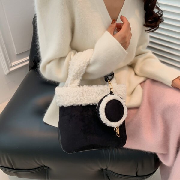 Fashionable Versatile Furry Handbags For Women Autumn Winter Chain Cute Shoulder Messenger Bag