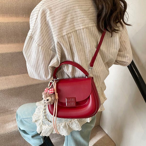 Korean Ins Fashion Hand-Held Saddle Bag Summer Simple Versatile Shoulder Bag High-End Messenger Bag