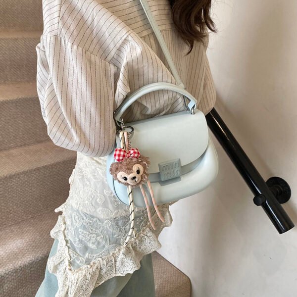 Korean Ins Fashion Hand-Held Saddle Bag Summer Simple Versatile Shoulder Bag High-End Messenger Bag