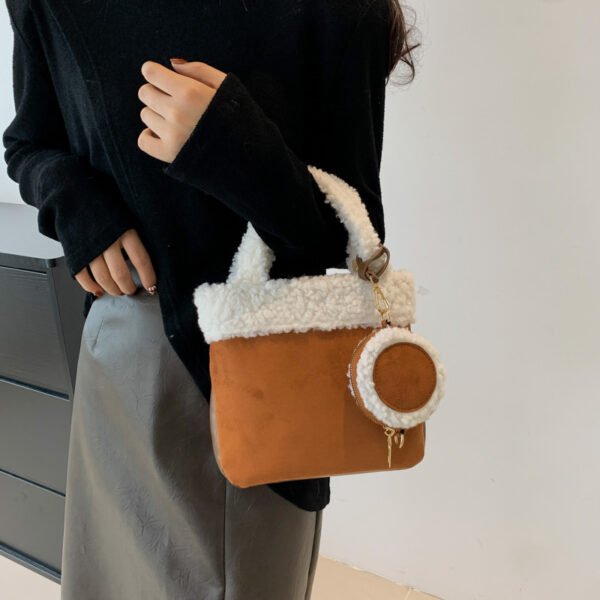 Fashionable Versatile Furry Handbags For Women Autumn Winter Chain Cute Shoulder Messenger Bag