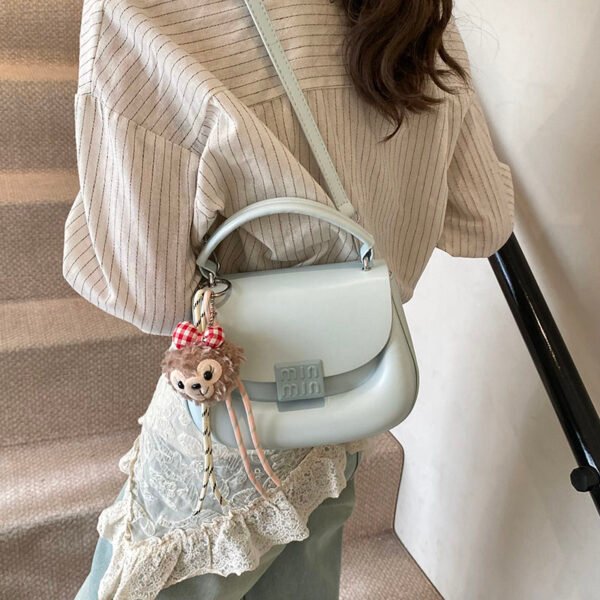Korean Ins Fashion Hand-Held Saddle Bag Summer Simple Versatile Shoulder Bag High-End Messenger Bag