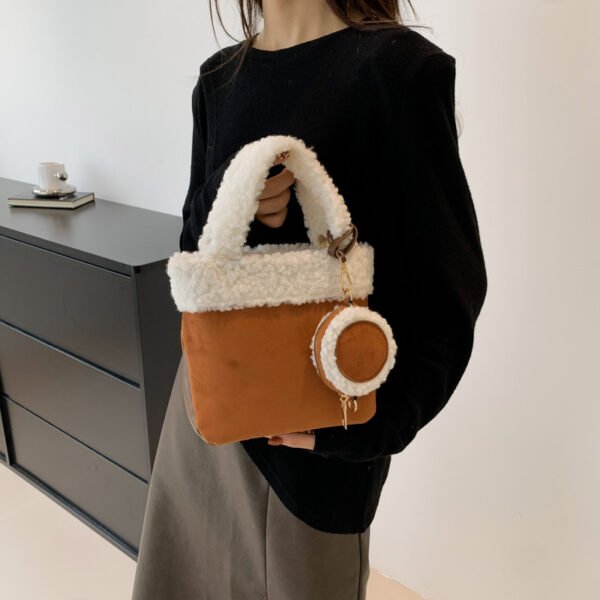 Fashionable Versatile Furry Handbags For Women Autumn Winter Chain Cute Shoulder Messenger Bag