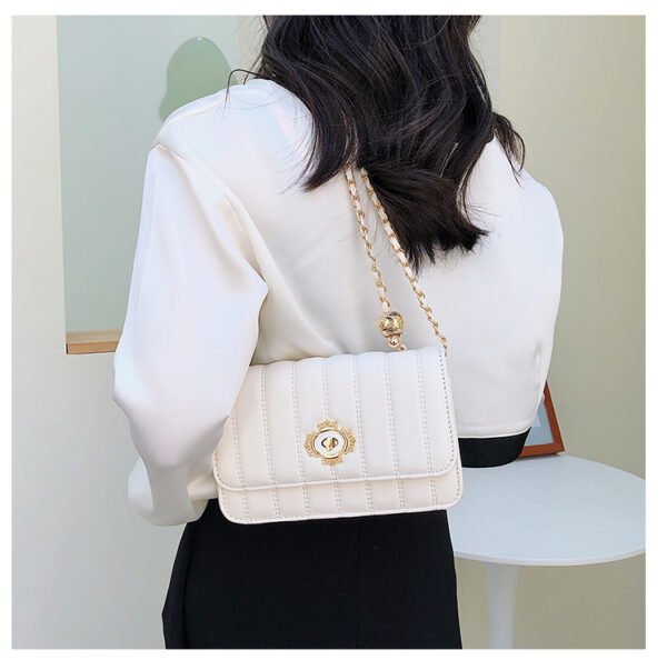 Light Luxury Fashion Casual Style High-End Women's Bag Trendy Versatile Splicing Small Square Bag Simple Design Crossbody Bag