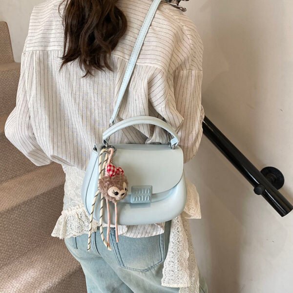 Korean Ins Fashion Hand-Held Saddle Bag Summer Simple Versatile Shoulder Bag High-End Messenger Bag