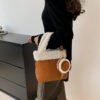 Fashionable Versatile Furry Handbags For Women Autumn Winter Chain Cute Shoulder Messenger Bag