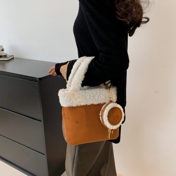 Fashionable Versatile Furry Handbags For Women Autumn Winter Chain Cute Shoulder Messenger Bag