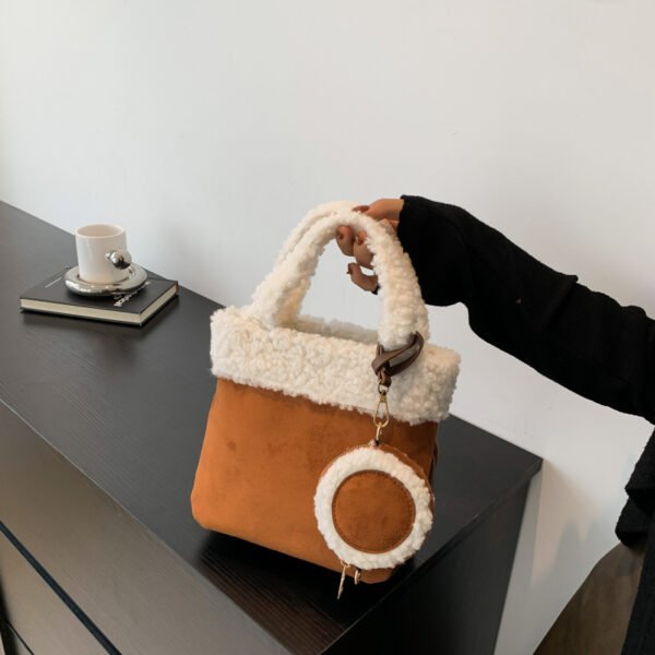 Fashionable Versatile Furry Handbags For Women Autumn Winter Chain Cute Shoulder Messenger Bag