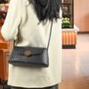 All-match commuting silver diamond woven handbag underarm bag temperament fashion women's bag small shoulder bag mobile phone bag